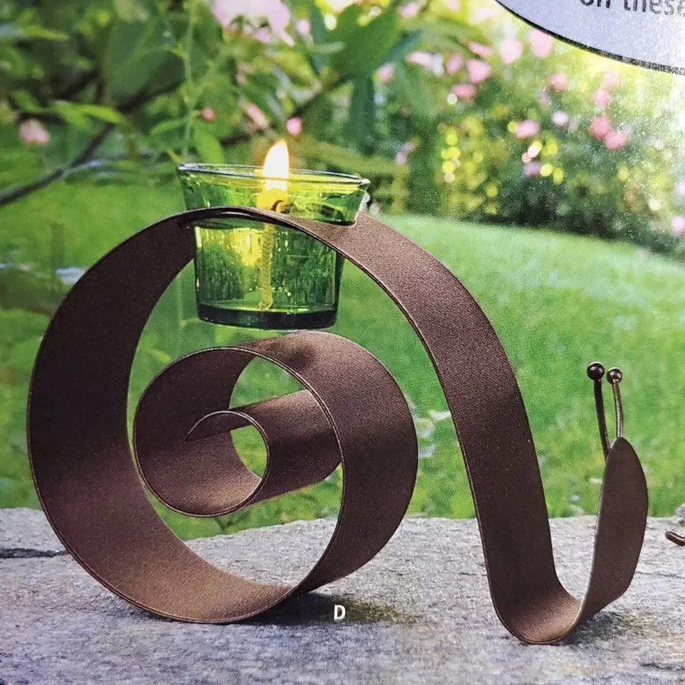 🩵NIB PartyLite Metal Snail Tealight/Votive Candle Holder